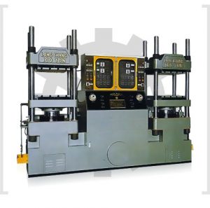 Twin body oil hydraulic compression molding machine